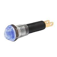 Mallory Sonalert FL1P-8NJ-2-B24V ໄຟສະແດງບົດບົວ LED ສີຟ້າ 8MM ແນວກະດູກ 24VAC/DC