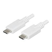 Same Sky (formerly CUI Devices) CBL-UC-UC-1WT ສາຍ USB 3.1 Gen 1 USB, ປລັກປະເພດ C ໄປປລັກປະເພດ C, USB 3.1 Gen 1, 24/26/32 AWG, 1 ແມັດ, ສີຂາວ, PVC