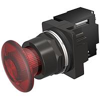 SIEMENS 52BP3KR Mushroom 3POS,NEMA4X,MOM,XFR 600V,FULL ILL RED