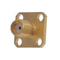 Radiall R125403000W ປາເນລ ຣີເຊບເຕກເຄວລ SMA / SQUARE FLANGE JACK RECEPTACLE WITH SOLDER POT CONTACT
