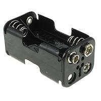 Eagle Plastic Devices 12BH343B-GR ຄລິບແບດເຕີຣີ 4 "AA" ມີການຕິດຕັ້ງ SNAPS ສີດຳ