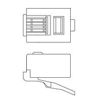 Kycon MP64RX-5000 ຕົວເຊື່ອມ 6P4C STRANDED ROUND 50u