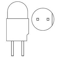 Dialight 561-2201-100F ຕົວບອດວິດຕະພາບ LED HI EFF ສີຂຽວ DIFF