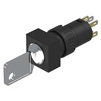 EAO 51-255.022DF ສະວິດອັກຕູເວີ Keylock switch 2 positions flush mounting rest(a)-maintained SA 1NC+1NO ST/PT 24x24 gold/silver 311