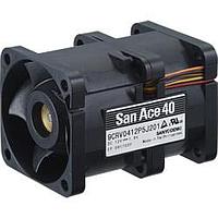 Sanyo Denki 9CRV0412P5H201 ພັງລົມ DC Axial, 40x40x56mm, 12VDC, ການຫຼັກກັນກັນ, Tachometer, PWM Closed Loop