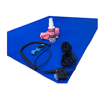 Static Solutions Ultimat 1 ESD Mat Kit 2' x 3' ທີ່ມີ Monitor ຄົງທີ່ (Dark Blue, Light Blue, Green, Grey, Black .06")