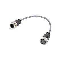 HARTING 21349697597010 ເສັ້ນສາຍອ່ານສະເຫຼີມ / ເສັ້ນສາຍກະທົບ 7/8" 4PIN M/F STRT DBL END 1.0M PVC