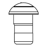 OTTO HP7-DF15322 ປຸ່ມກົດສະຫນອງ 18" FlushDome Potted 26 AWG Leads ສີດຳ