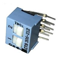 CTS Electronic Components 206-212RAS ສະຫນັບ DIP 2 ສ່ວນສະຫນັບ DPDT