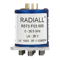 Radiall R573F22600 ອິນທີເກຣດສະຫນັບ RF SP6T SMA 26.5GHz ລັດຊ໌ 12Vdc ເທີມິນອນ