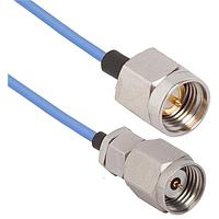 Amphenol SV Microwave MS185-047-MSSMA-180 ການປະກອບສາຍ RF 1.85mm STR M ເຖິງ SMA Straight M 18" Cable