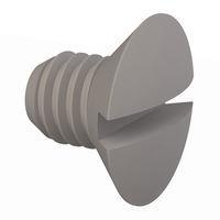 Essentra Components 50M060100L008 ສະກຣູຫຼັກຫຼັກຊອດ 90 Slotted CSK Screw, M6 X 1 Thread, 8mm Lg