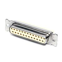 ITT Cannon DBMA25SF225 ປະຕູຮັບ Receptacle D-Sub, 25 Skt/ crimp term, SST shell