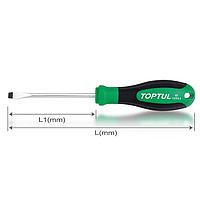 TOPTUL FAAD5E10 screwdriver ຈັບ cushion slotted (5.5mm, 215mm)