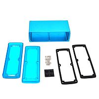 Bud Industries EXN-23363-BLP ກະບອງປິດ PCB ອະລູມິນຽມອອກແບບດຽວ ສີຟ້າມີປົກຄຸມພລາສຕິກ (2.4 X 7 X 3.5 ນິດ)