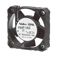 Nidec Components F410T-12LC ພັງລົມ DC ບໍ່ມີແບບແບຣດ, 40 X 40 X 10mm, 12V DC, ອາກາດໄຫວ 0.11m3/min, ຄວາມດັນສະຖາດ 10 Pa, ສຽງເສຍຍ 12db, ບິງແບບແບບເສື້ອ