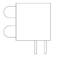 Kingbright WP934EB/2SRD ຕົວບອກກະບອດ LED ສີແດງ Bi 640nm ກະຈາຍແສງ 300mcd