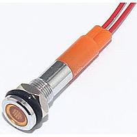 Mallory Sonalert FL1M-6FW-1-Y110V ອິນດິເຄເຕີ LED YEL 6MM NUT 110VAC/DC