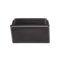 Essentra Components RCR111554A ກລາຍສີ່ຫມູກສະແດງ 3.0 x 2.0In RECT Tube Glide: Textured BLK LDPE
