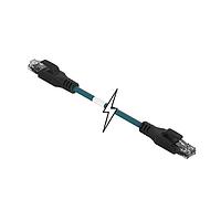 Molex 1201080402 Cat 5e ENET MMJ RJ45/RJ45 10M SHLD TPE TEAL