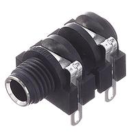 Amphenol Audio ACJM-MHS ຕົວເຊື່ອມໂທລະສັບ 1/4" ຈໍກ ເຮືອນພລາສຕິກ ມີການແຊກເຂົ້າໂດຍແມດຕາລ