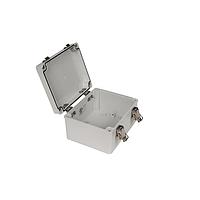 Bud Industries PTH-22490 ກະບອງຄວບຄຸມໄຟຟ້າ PC+10% ເສັ້ນໃບແບບໃສດ້ວຍລັອກຕົວເອງ (6.7 X 5.5 X 3.7 ນິ້ວ)