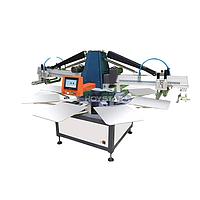 Hoystar GW-2C-8S ອັດຕະໂນມັດ 2 ສີ 8 ສະຖານີເຄື່ອງພິມຫນ້າຈໍ T-Shirt (700pcs/Hr)