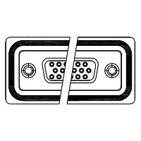 NorComp HDF-V44-213L052 ຂໍ້ມູນສູງ D-Sub Connectors 44 pin vert solder F 30u 4-40 thrd brdlck
