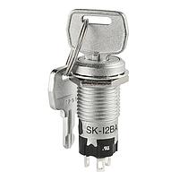 NKK Switches SK12BAW01/C-UL ສະຫນັບສະຫນູນ Keylock ON-ON 1 POSITION ກະລຸນາຖອນກະທົບ W/CUL