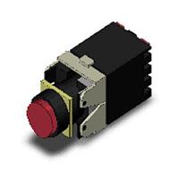 Omron Automation and Safety A165-TRA-2S ອຸປະກອນສະຫນັບສະຫນູນອຸດສາຫະກຳ PB RND ແດງ DPDT ALT QUICK CON