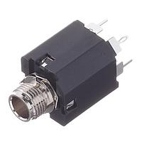 Amphenol Audio ACJS-MV-5 ຕົວເຊື່ອມໂທລະສັບ 1/4"VERT CHASIS CONN PLSTC