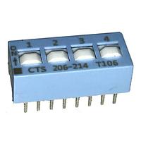 CTS Electronic Components 206-214S ສະຫຼັບ DIP 4 ສ່ວນສະຫຼັບ DPDT