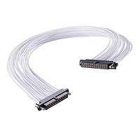 Harwin M80-FC32605F2-0300F2 ການປະກອບສາຍສະເພາະຮູບສະແກນສີ່ແກ້ວ 13+13 Pos. Female DIL 26AWG Cable Assembly, 300mm, double-end, Jackscrews