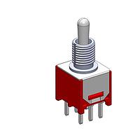 Mountain Switch 108-2MD3T2B3M2QE-EVX ສະຫນັບສະຫນູນ Toggle Switch DPDT ON-OFF-ON PC