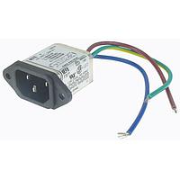 Corcom - TE Connectivity 6EF8 ການເຂົ້າ 6A IEC-WIRE LEAD FLANGE MOUNT