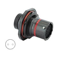 Eaton Souriau-Sunbank 8STA71002SN ຕົວເຊື່ອມຕໍ່ Jam Nut Receptacle - ຂະໜາດ 10 - 2 ຕິດຕໍ່ - ຜູ້ຍິງ