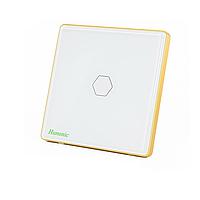HUNONIC HNLUX01VT BLE Luxury Touch Switch 1 ປຸ່ມສີ່ຫຼ່ຽມມົນ (White)