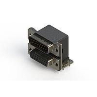 EDAC 663-015-664-032 ຕູ້ສະຫນອງ Dual Port D-Sub ມຸມຂວາ ຕູ້ສະຫນອງ Dual Port D-Sub