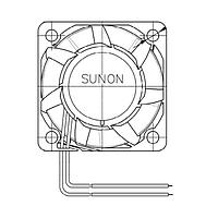 Sunon VF40281BX-000U-A9H ພັງລົມ Axial Axial, 40x40x28mm, 12VDC, 3.95"H2O, ການເລີ່ມຕົ້ນອັດຕະໂນມັດ, ການສະຫຼຸບການສະຫຼຸບຕ່ຳ/ການໄຫມອາກາດສູງ