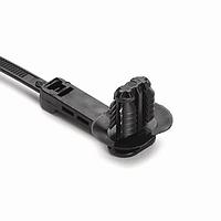 HellermannTyton 157-00222 ຂາຍຢືບສາຍສະຫຼຸບ 1-ຊິ້ນ Cable Tie/Fir Tree Mount ມີດິສກ໌, 9"L, 6.2 - 13.0 mm, PA66HIRHSUV, ສີດຳ