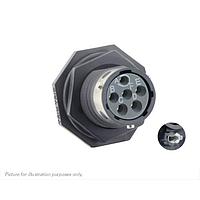 Eaton Souriau-Sunbank UTGX710D98SW32 ຮັບສະຕິເຄື່ອງ Jam nut receptacle & hold down clips, ບໍ່ມີ backshell, ມີ 6 ຕິດຕໍ່ PCB ຜູ້ຍິງ, IP68/69K ໃນສະພາບບໍ່ໄດ້ເຊື່ອມຕໍ່, keying W