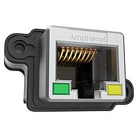 Amphenol Commercial Products MRJR94810C ຕູ້ເຊື່ອມຕໍ່ຮູບແບບ Modular / ຕູ້ເຊື່ອມຕໍ່ Ethernet Gen2 Rugged RJ45 Receptacle Cat6A, IP67