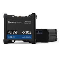 Teltonika RUT950M02700 LTE Cat 4 4G/3G/2G/LTE CAT4, ເຄື່ອງເຊື່ອມຕໍ່ເຄືອກມືຖື, ສອງ SIM, WiFi 2.4 Ghz, 4 x Ethernet, 2 x I/O. ເຂດພື້ນທີ່: ອາເມລິກາໃຕ້, ອອສເຕຣເລຍ, ນິວຊີແລນ, ໄຕຫວານ. ໜ່ວຍຈັດຫາພະລັງງານສາກົນ