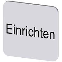 SIEMENS 3SU19000AF810AR0 ປ້າຍປະກັບ, Einrichten INSCR. LABEL, SILV 22 X 22MM, EINRICHTEN