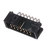 Omron Electronics XG4C-1434 ຕົວເຊື່ອມສາຍແບບບາງ MIL BoxType Plug 14P RightAngle 1Polariz