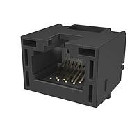 Amphenol Commercial Products RJE3C1880402 Modular 8P8C, RA, Cat6A, SMT, ບໍ່ມີການປ້ອງກັນ, ບໍ່ມີໄຟ LED, ມີເກັກກັບກະບອກ
