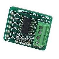 Mikroe MIKROE-324 ບອດການສ້າງຕົວຢ່າງ MIKROBUFFER MCP6284 PROTO ADAPTER BOARD