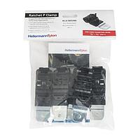 HellermannTyton 151-01670 ຮັບກັບຮັບກັບ Ratchet P-Clamp, 0.24 - 0.54" ພົວພັນ Dia, 180 ສັ້ນ, 0.26" ຮູ Hole Dia, PA66HIRHSUV/ST/ZN, ສີດຳ, 5/ຖົງ