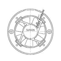 Sunon GF60151B9-1E01U-AC9 ພັງລົມ Axial Axial, ຮູບກົງ 84.9x15.4mm, 12VDC, 9.8CFM, 0.05"H2O, Ball, ເລີ່ມຕົ້ນອັດຕະໂນມັດ, IP56