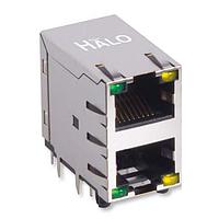 HALO Electronics HCJ21-802SK-L12 ສະປັກກິດປົກກັນສະຫນັບ 2X1 Stacked RJ45 G/Y LED